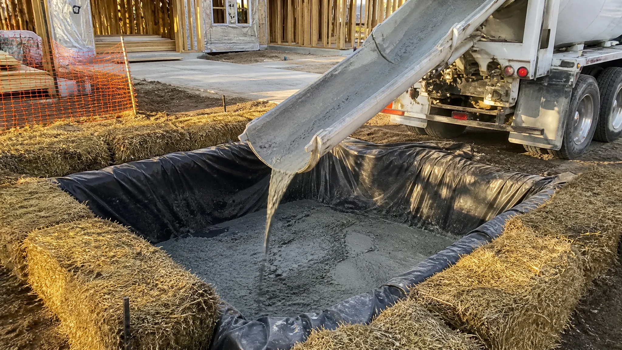 Concrete Washout on a Construction Site