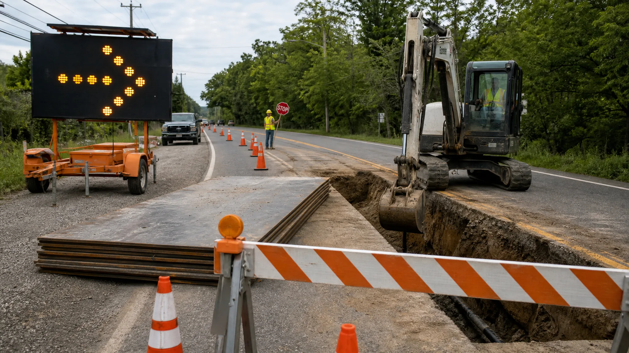 Traffic Control for Excavation Work
