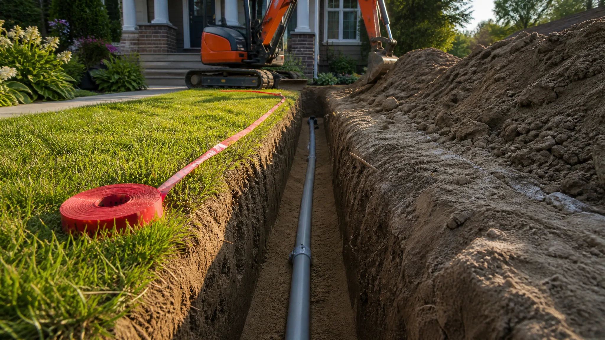Trenching for Underground Electrical Lines